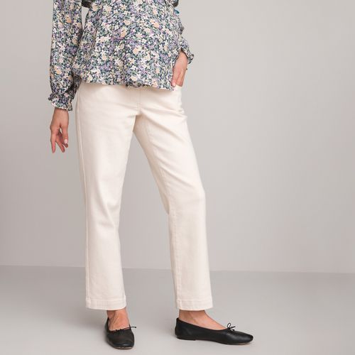 Jeans dritto premaman, fascia alta, cotone bio - LA REDOUTE COLLECTIONS - Modalova