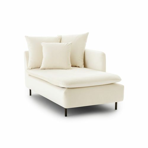 Chaise longue componibile velluto P158 cm, Ivete - LA REDOUTE INTERIEURS - Modalova