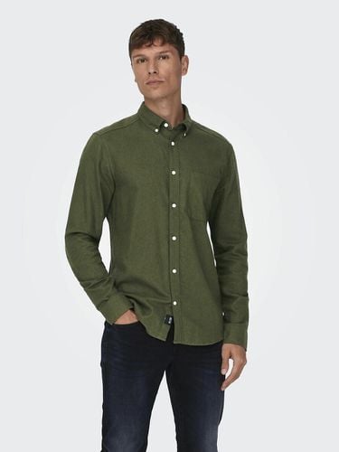 Camicia Slim Uomo Taglie XXL - only & sons - Modalova