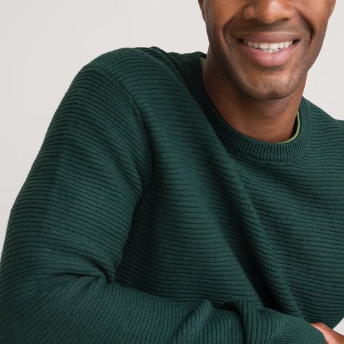 Maglione Girocollo Punto Fantasia In Misto Merinos Uomo Taglie S - la redoute collections - Modalova