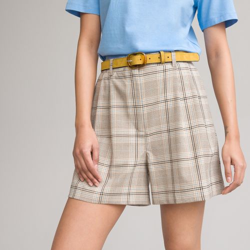 Shorts a quadri Principe di Galles, vita alta - LA REDOUTE COLLECTIONS - Modalova