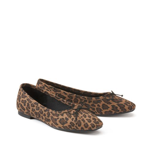 Ballerine Tessuto Stampa Leopardata Donna Taglie 40 - la redoute collections - Modalova