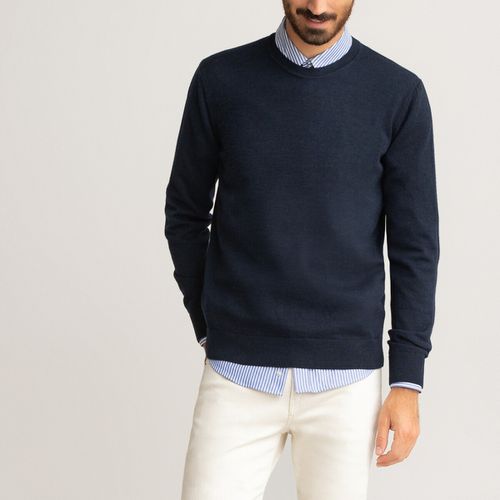 Pull Girocollo, In Pura Lana Merino Uomo Taglie S - la redoute collections - Modalova