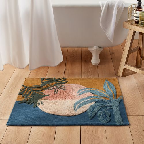 Tappetino Da Bagno In Cotone Intrecciato, Tufté, Crépuscule Blu Taglie 50 x 70 cm - la redoute interieurs - Modalova