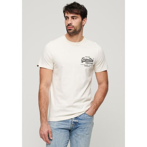 T-shirt girocollo logo davanti e dietro - SUPERDRY - Modalova