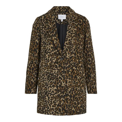 Cappotto dritto motivo leopardato - VILA - Modalova