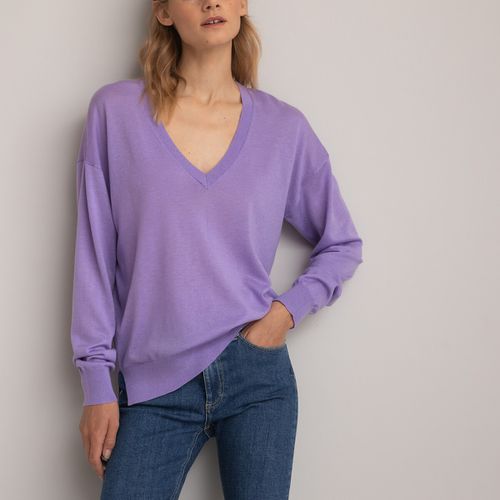 Maglione con scollo a V, in maglia fluida - LA REDOUTE COLLECTIONS - Modalova