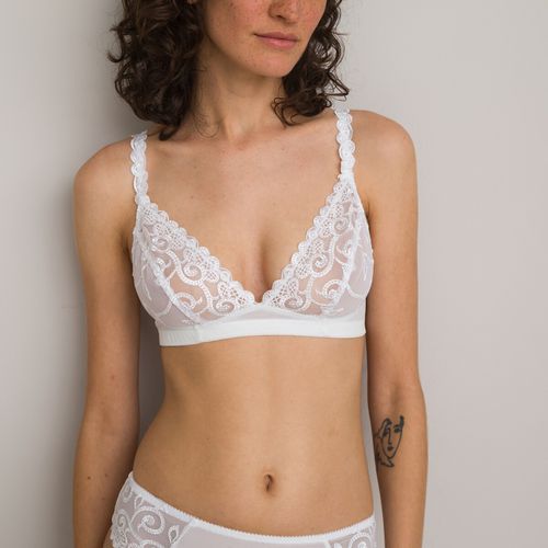 Reggiseno a triangolo senza ferretti in tulle ricamato - LA REDOUTE COLLECTIONS - Modalova