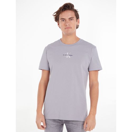 T-shirt Girocollo Maniche Corte Mono Logo Uomo Taglie M - calvin klein jeans - Modalova