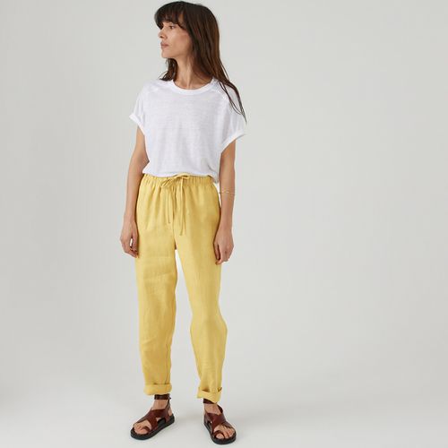 Pantaloni jogpant in lino - LA REDOUTE COLLECTIONS - Modalova