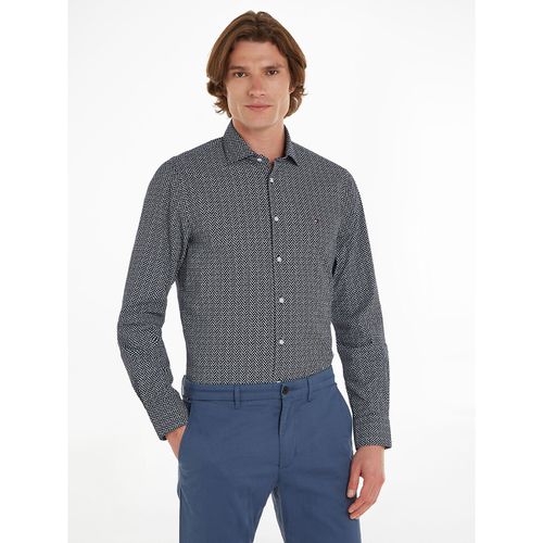 Camicia Fantasia A Maniche Lunghe Uomo Taglie 40 - tommy hilfiger - Modalova