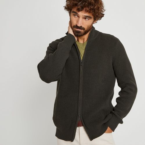 Gilet Con Cerniera A Coste Inglesi In Cotone Uomo Taglie XXL - la redoute collections - Modalova