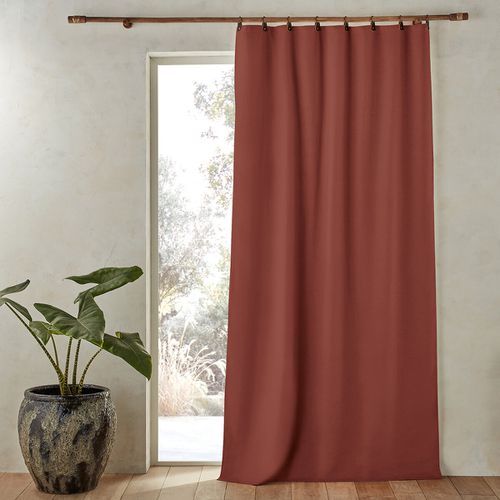 Tenda Lino Lavato Oscurante Passanti In Pelle, Private Taglie 140 x 180 cm - am.pm - Modalova