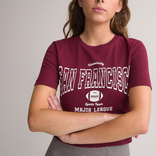 Confezione da 2 T-shirt cropped stile campus - LA REDOUTE COLLECTIONS - Modalova