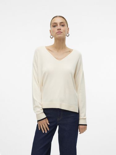 Maglione in maglia fine, scollo a V - VERO MODA - Modalova