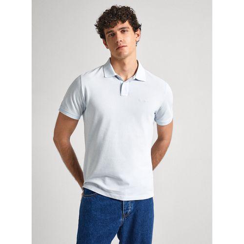 Polo Maniche Corte Piqué Con Logo Ricamato Uomo Taglie M - pepe jeans - Modalova