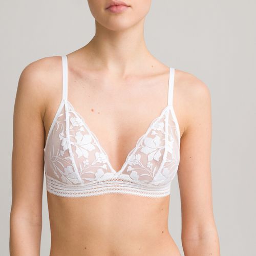 Reggiseno A Triangolo Senza Ferretti In Tulle Ricamato Donna Taglie 1 B - la redoute collections - Modalova