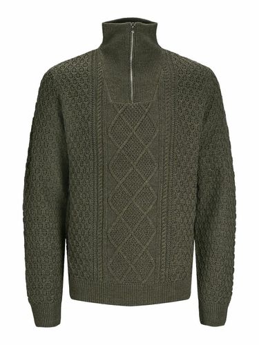 Maglione Collo Alto Maglia Strutturata Cerniera Uomo Taglie S - jack & jones - Modalova