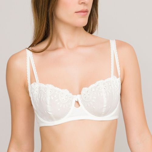 Reggiseno A Balconcino In Cotone Ricamato Donna Taglie 1 A - la redoute collections - Modalova