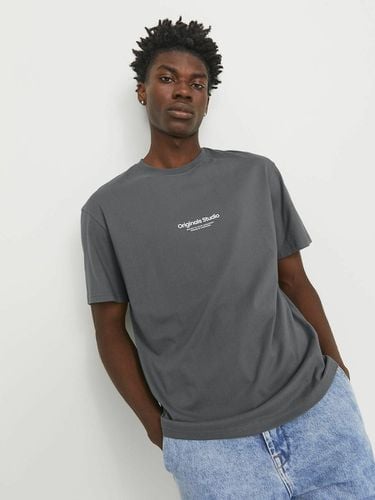 T-shirt girocollo con logo - JACK & JONES - Modalova