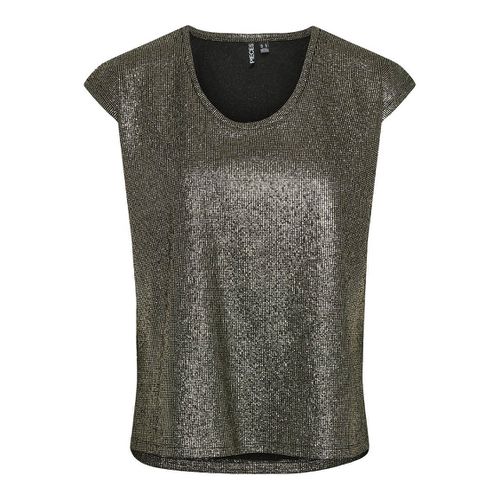 T-shirt brillante, maniche corte - PIECES - Modalova