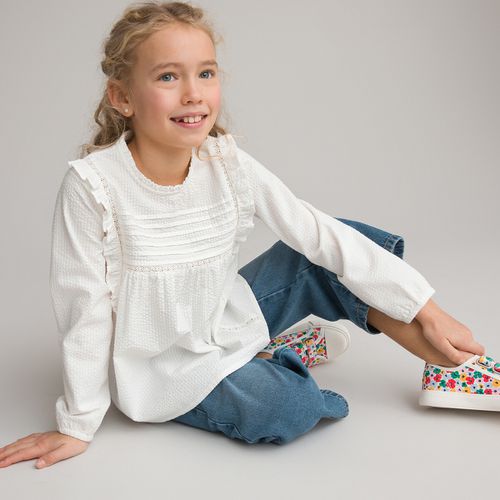 Blusa Maniche Lunghe In Tessuto Goffrato Bambina Taglie 3 anni - 94 cm - la redoute collections - Modalova