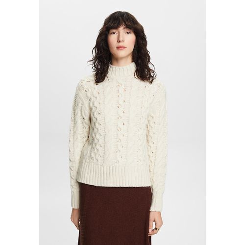 Maglione Girocollo In Grossa Maglia A Trecce Donna Taglie L - esprit - Modalova