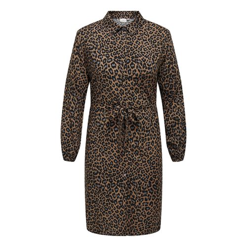 Abito Chemisier Leopardato Donna Taglie 46 (FR) - 50 (IT) - only carmakoma - Modalova