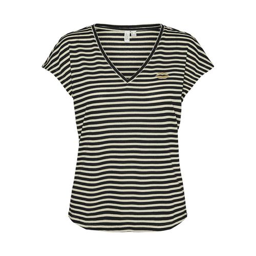 T-shirt rigata, scollo a V - VERO MODA - Modalova