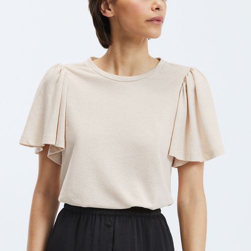 T-shirt girocollo, maniche con volant - VERO MODA - Modalova