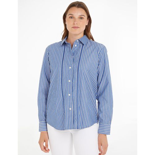 Camicia in cotone bio a righe, maniche lunghe - TOMMY HILFIGER - Modalova