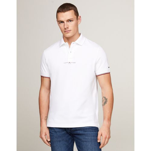 Polo Dritta Tommy Logo Con Profilo Uomo Taglie XS - tommy hilfiger - Modalova