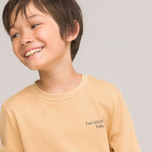 Confezione da 3 T-shirt maniche lunghe con scritta - LA REDOUTE COLLECTIONS - Modalova