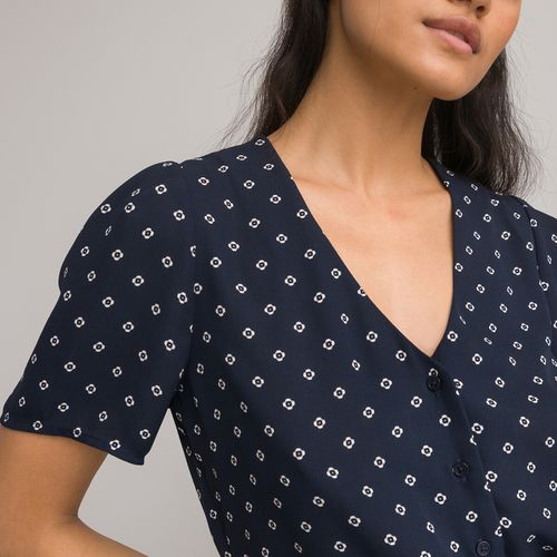 Camicia scollo a v, maniche corte - LA REDOUTE COLLECTIONS - Modalova