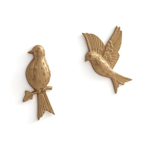 Set di 2 uccelli da parete in ottone Strakaza - LA REDOUTE INTERIEURS - Modalova