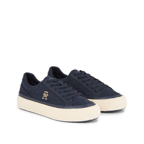 Sneakers Vulcanizzate In Lino Donna Taglie 37 - tommy hilfiger - Modalova