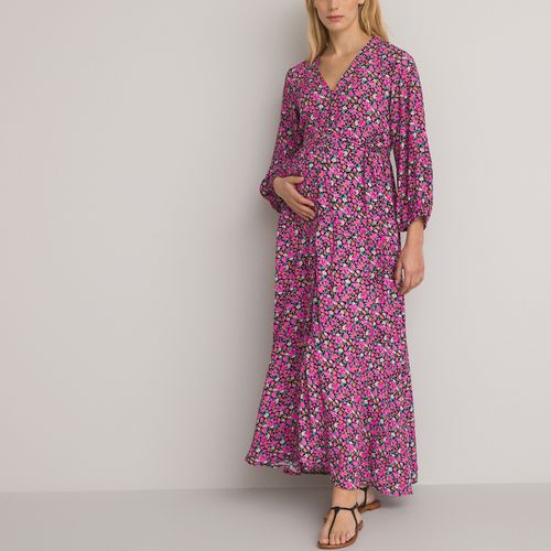 Abito maxi lungo premaman, stampa fiori - LA REDOUTE COLLECTIONS - Modalova