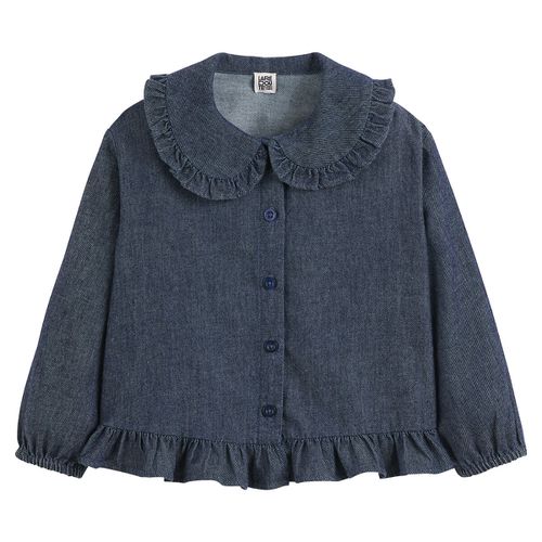 Blusa colletto in denim leggero - LA REDOUTE COLLECTIONS - Modalova