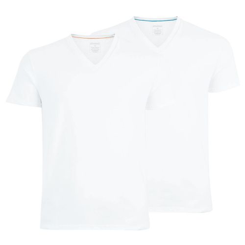 Confezione da 2 t-shirt scollo a V cotone stretch - ATHENA - Modalova