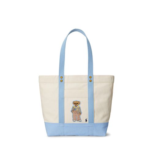 Borsa tote in tela logo orso media - POLO RALPH LAUREN - Modalova