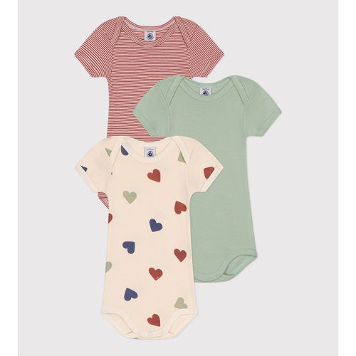 Confezione da 3 body maniche corte 3 mesi-3 anni - PETIT BATEAU - Modalova