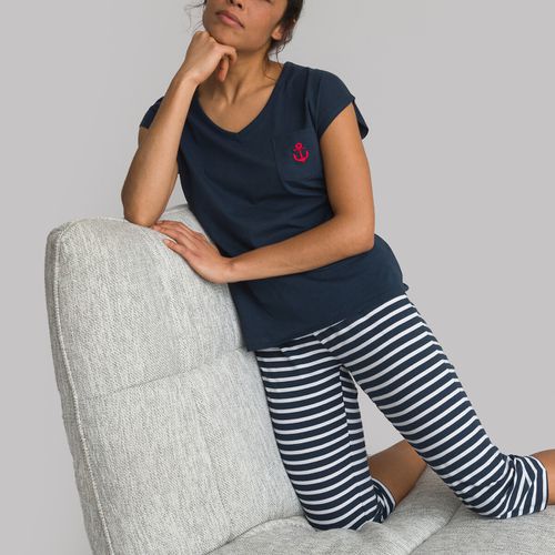 Pigiama Pantaloni Cropped Jersey In Cotone Donna Taglie 34/36 (FR) - 38/40 (IT) - anne weyburn - Modalova