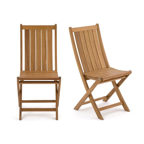 Confezione da 2 sedie da giardino pieghevoli in acacia, Palera - SO'HOME - Modalova