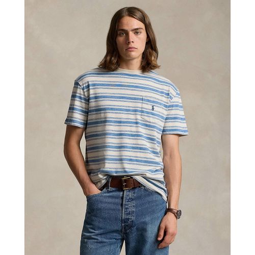 T-shirt Dritta A Righe Con Tasca Uomo Taglie M - polo ralph lauren - Modalova