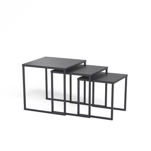 Confezione da 3 tavolini impilabili in acciaio, Hiba - LA REDOUTE INTERIEURS - Modalova