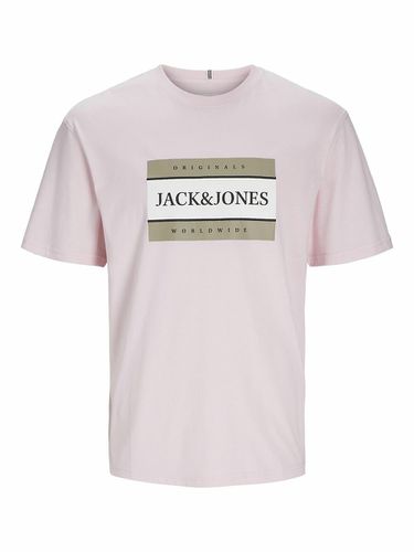 T-shirt Ampia Girocollo Con Logo Uomo Taglie XL - jack & jones - Modalova