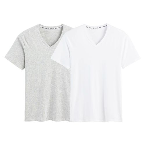 Confezione da 2 t-shirt scollo a V in cotone bio - DIM - Modalova