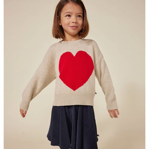 Maglione girocollo motivo cuore - PETIT BATEAU - Modalova