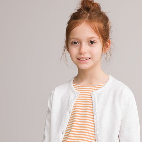 Gilet Fine Con Scollo Rotondo 3-12 Anni Bambina Taglie 12 anni - 150 cm - la redoute collections - Modalova