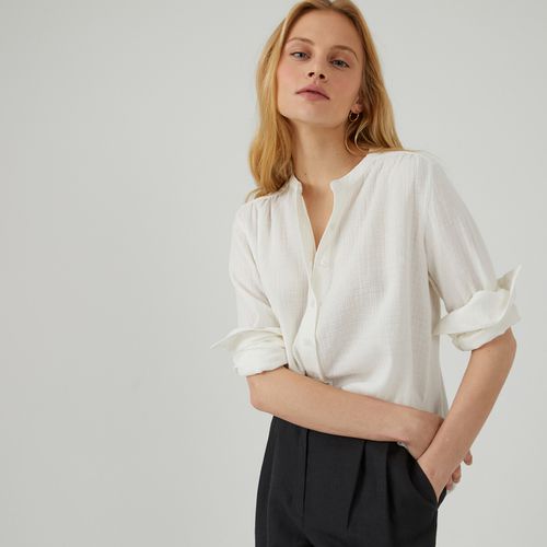 Camicia collo alla coreana, maniche lunghe - LA REDOUTE COLLECTIONS - Modalova